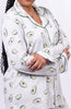 Ensemble Pyjama Imprimé Avocat : Gris
