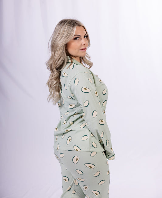 Ensemble Pyjama imprimé Avocat : Vert