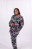 Ensemble Pyjama Imprimé Palme : Bleu