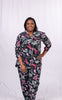 Ensemble Pyjama Imprimé Palme : Bleu