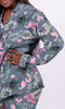 Ensemble Pyjama Imprimé Palme : Bleu Pastel