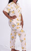 Ensemble Pyjama Imprimé Fleur : Jaune