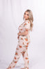 Ensemble Pyjama Imprimé Fleur : Orange Citrouille