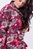 Ensemble Pyjama Imprimé Fleur : Rouge Bourgogne