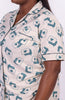 Ensemble Pyjama à Imprimé de Message : Bleu