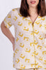 Ensemble Pyjama à imprimé de Message : Jaune