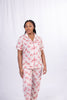 Ensemble Pyjama à Imprimé  de Message : Rose