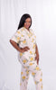 Ensemble Pyjama Imprimé Fleur : Jaune