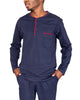 Ensemble de pyjama Henley et pantalon 100 % coton, 2 pièces