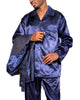 Ensemble pyjama en satin de Polyester et peignoir, 3 pièces