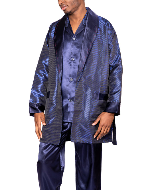 Ensemble pyjama en satin de Polyester et peignoir, 3 pièces