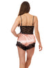 Aurora : Ensemble Camisole et Short Écourté en Satin avec Dentelle