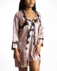 At night : Ensemble nuisette et kimono en satin