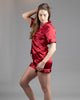 Camelia : Ensemble Chemise de Pyjama Manche Courte et Short en Satin