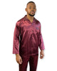Ensemble pyjama en satin de polyester et peignoir, 3 pièces