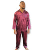 Ensemble pyjama en satin de polyester et peignoir, 3 pièces